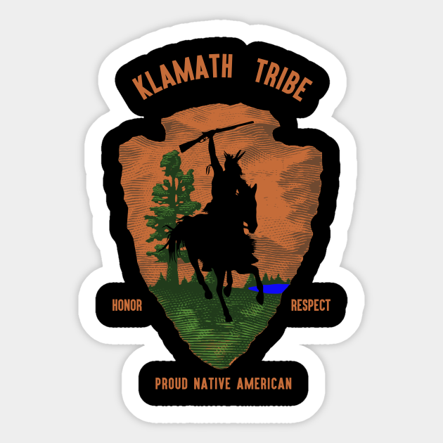 Klamath Tribe Native American Indian Vintage Retro Arrow Klamath